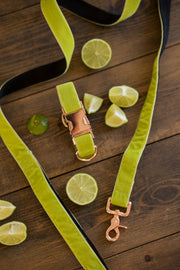 Lime Velvet Dog Collar