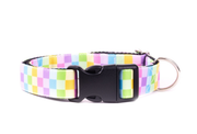 Pastel Plaid Dog Collar